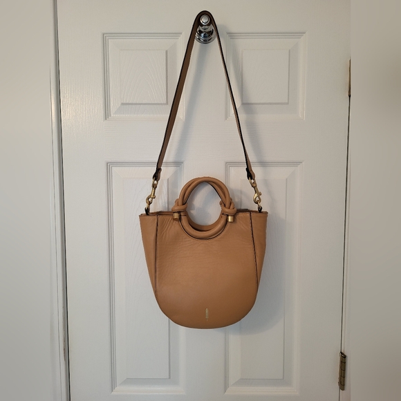 THACKER Twist Handle Crossbody Leather Bag - Picture 1 of 13
